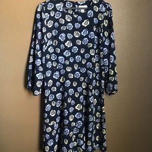 LOFT flower print a-line dress